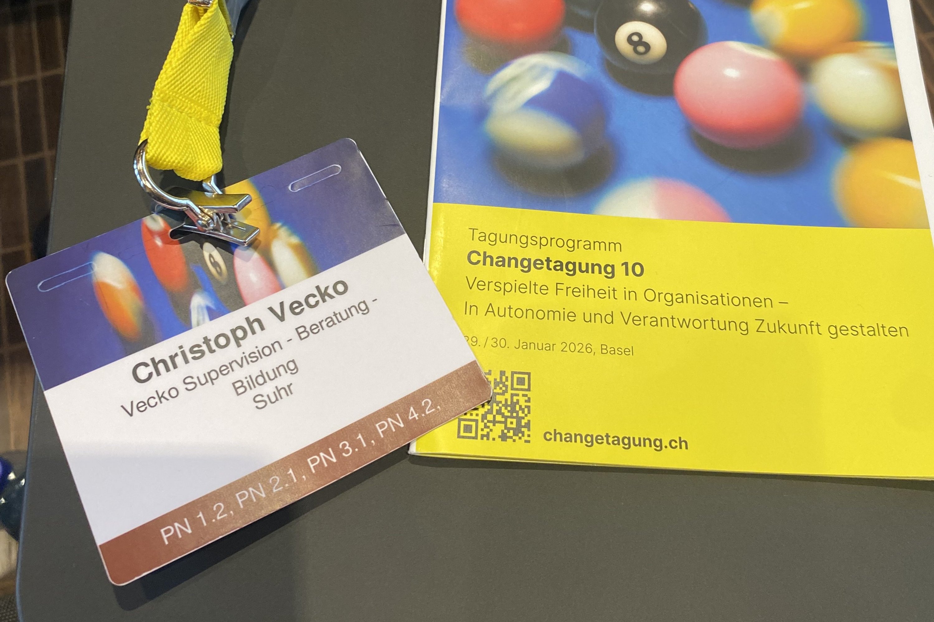 Changetagung 2026 in Basel: Teilnehmerausweis Christoph Vecko